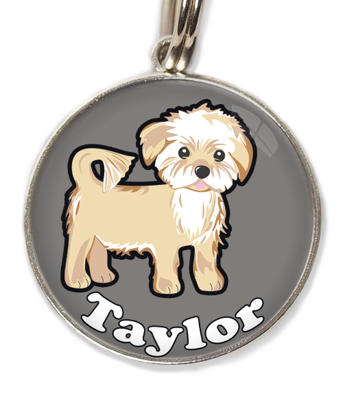 havanese-met-naam-los-huisdierpenning-lichtgrijs