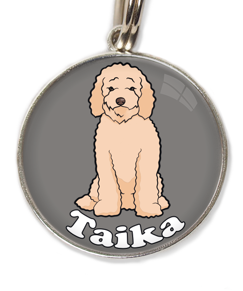 labradoodle-met-naam-los-huisdierpenning-lichtgrijs