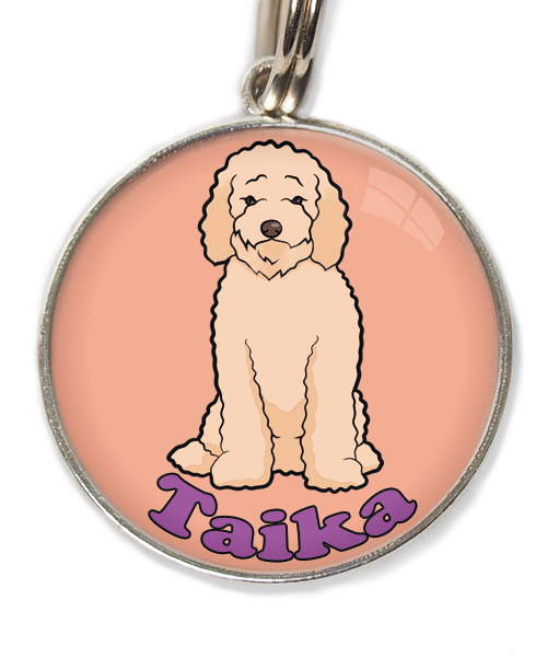 labradoodle-met-naam-los-huisdierpenning-peach