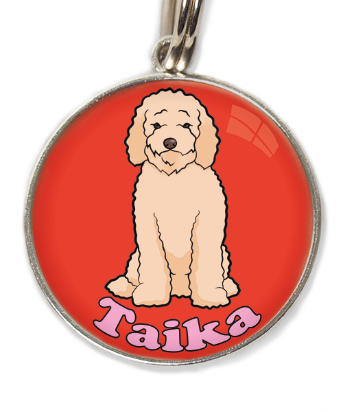 labradoodle-met-naam-los-huisdierpenning-rood