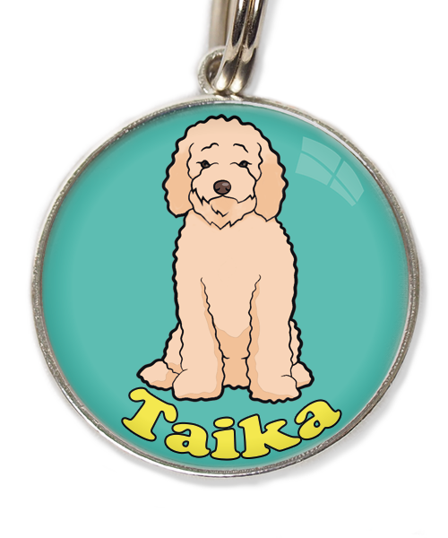 labradoodle-met-naam-los-huisdierpenning-turquoise