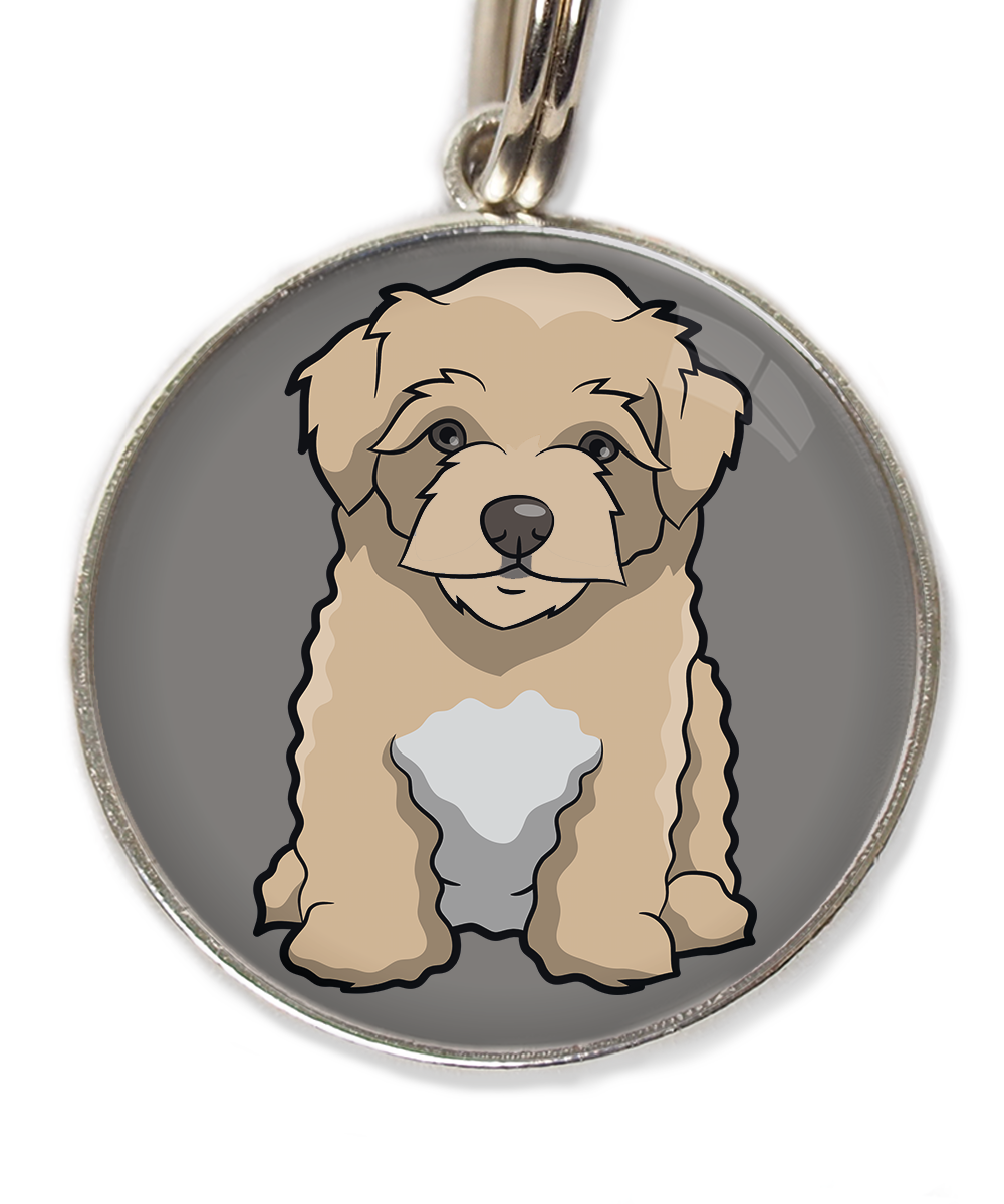 maltipoo-beige-huisdierpenning-lichtgrijs-2