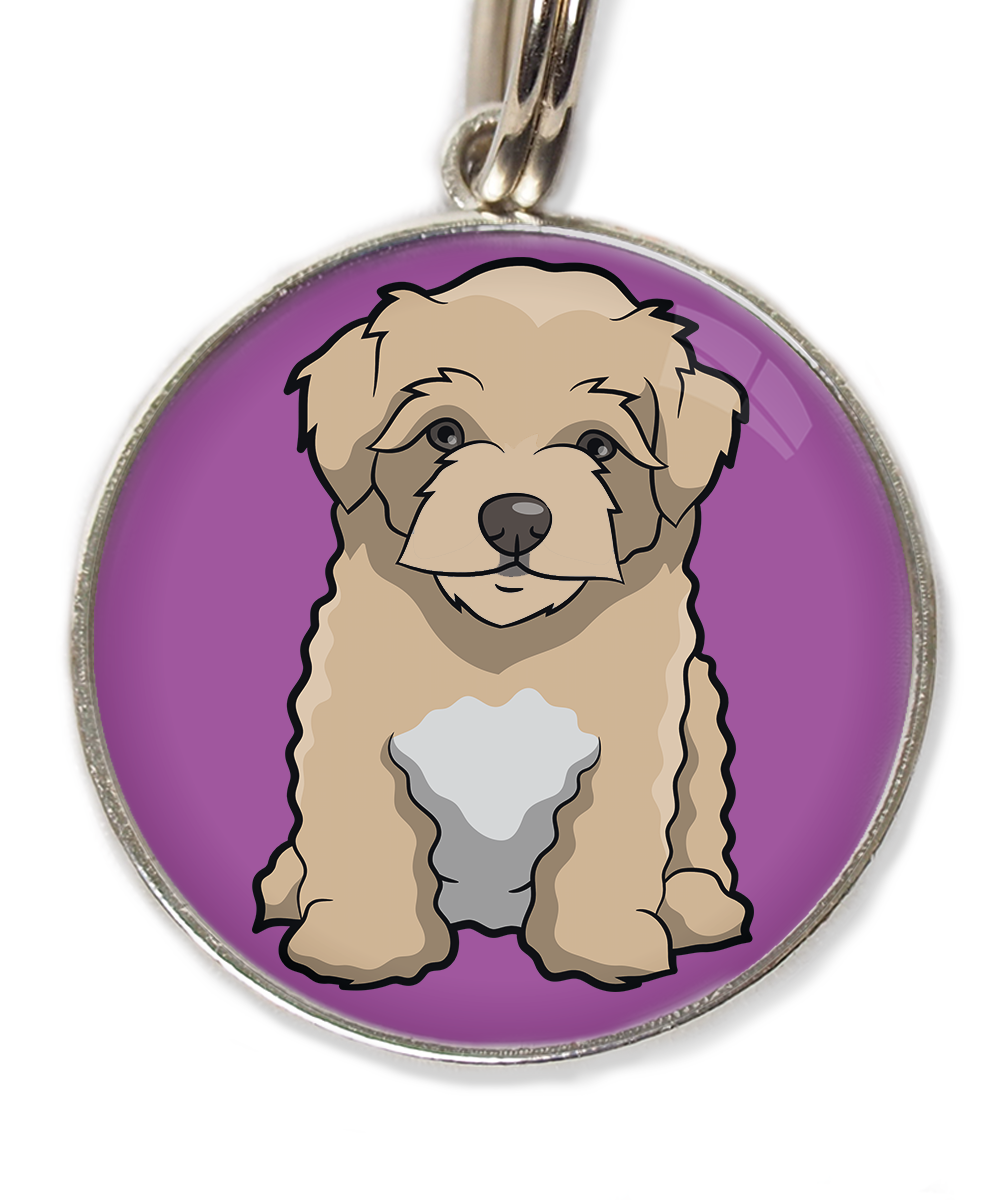 maltipoo-beige-huisdierpenning-lilla-2