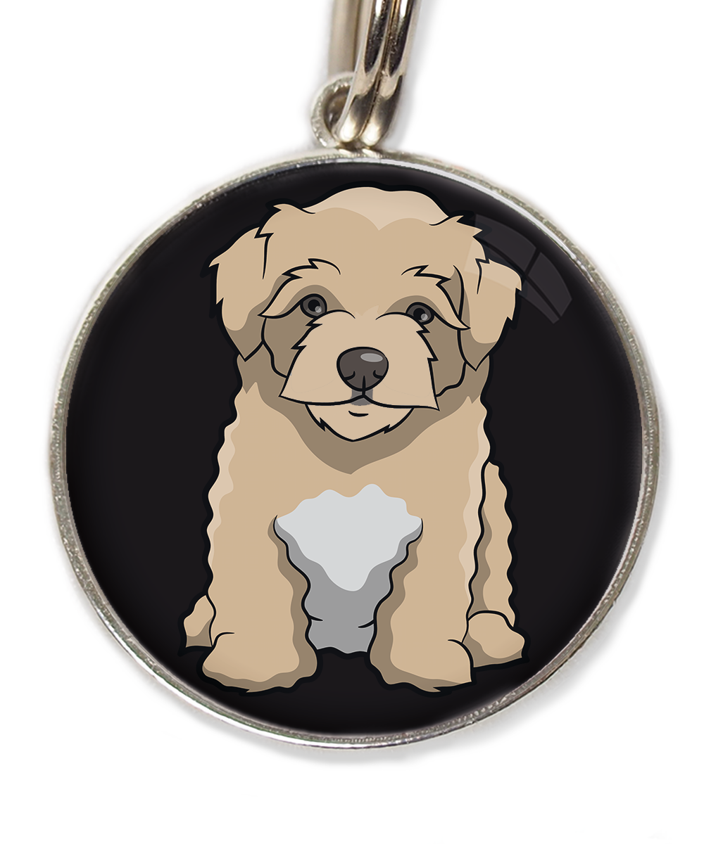 maltipoo-beige-huisdierpenning-zwart-2