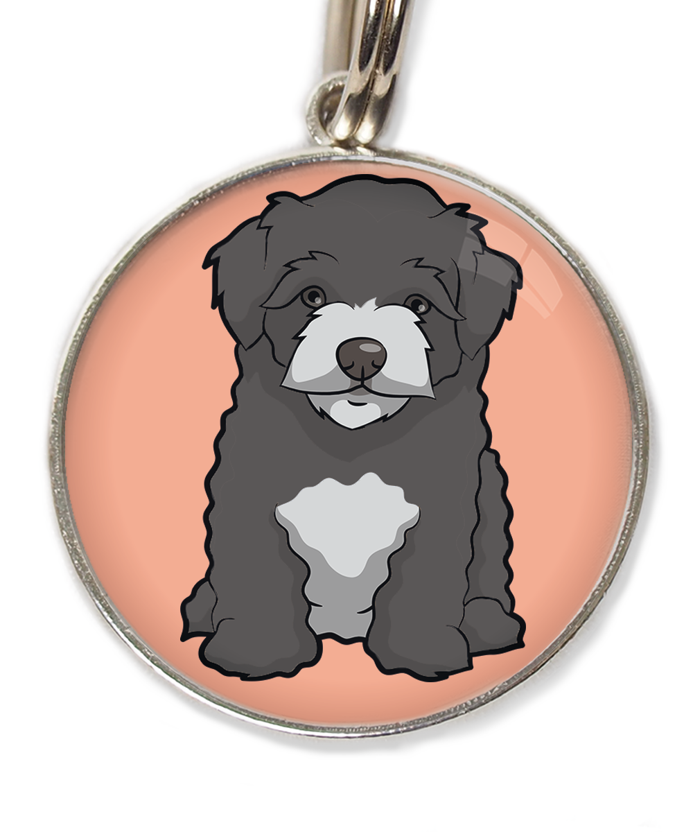 maltipoo-zwart-huisdierpenning-peach