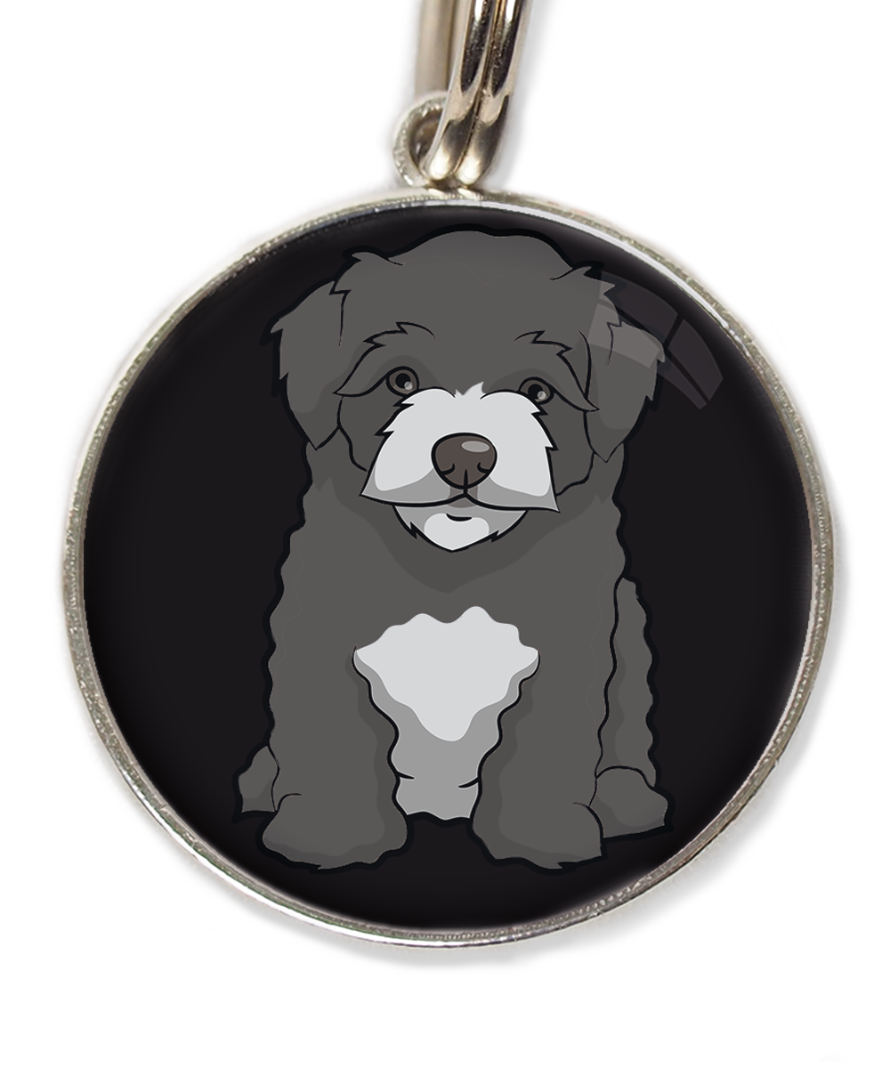 maltipoo-zwart-huisdierpenning-zwart