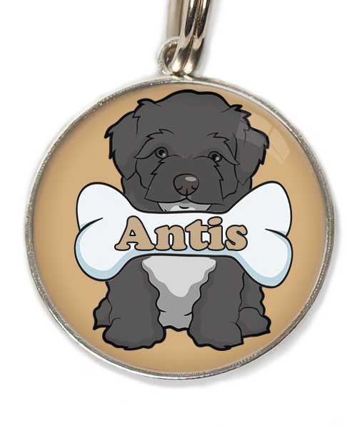 maltipoo-zwart-met-naam-been-huisdierpenning-beige-1