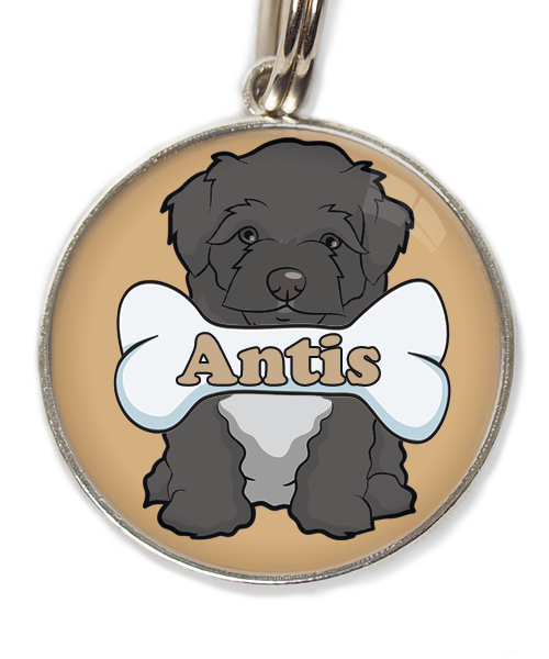 maltipoo-zwart-met-naam-been-huisdierpenning-beige-2
