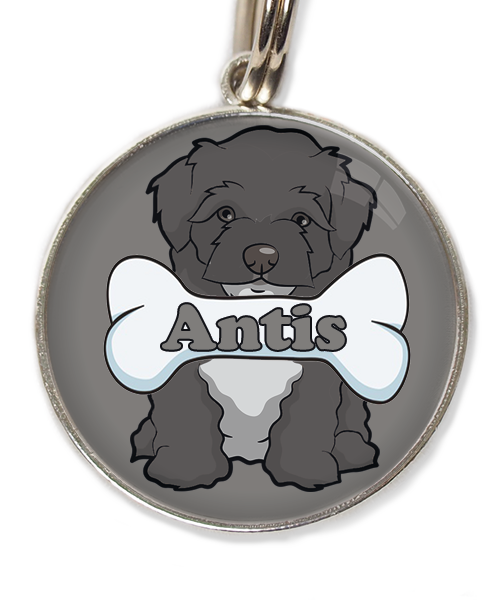maltipoo-zwart-met-naam-been-huisdierpenning-lichtgrijs-1