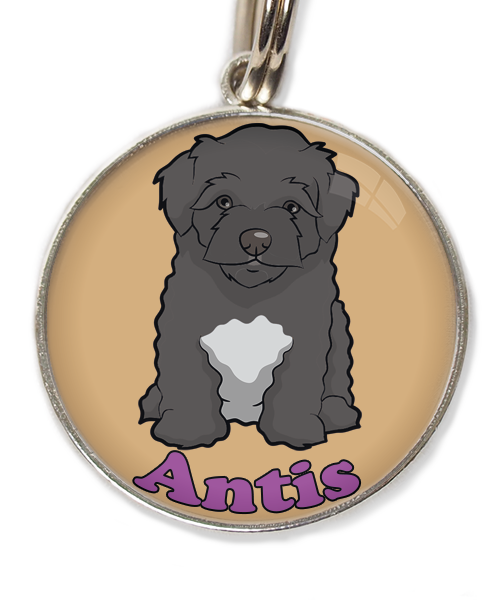 maltipoo-zwart-met-naam-los-huisdierpenning-beige-2