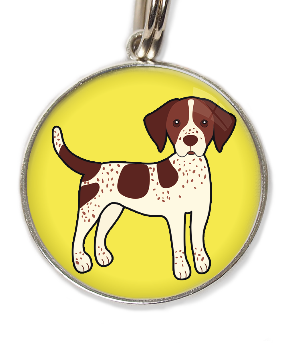 pointerbruinpsd-huisdierpenning-geel