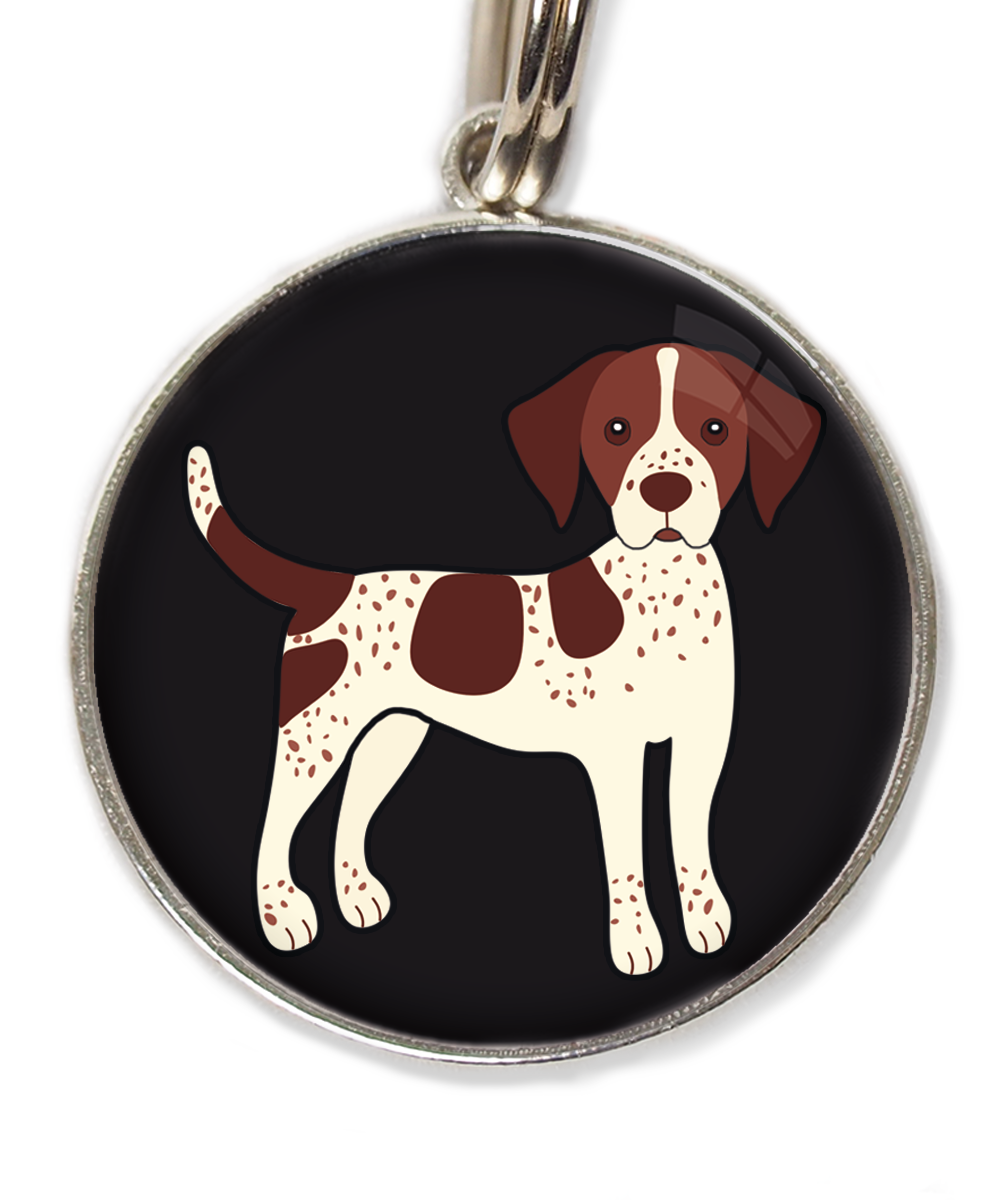 pointerbruinpsd-huisdierpenning-zwart