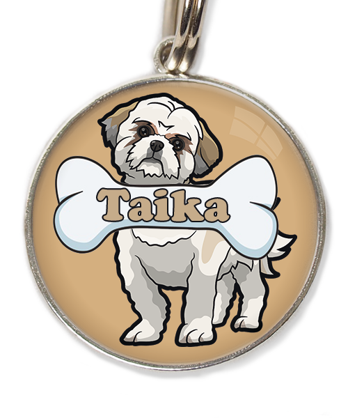 shih-tzu-met-naam-been-huisdierpenning-beige