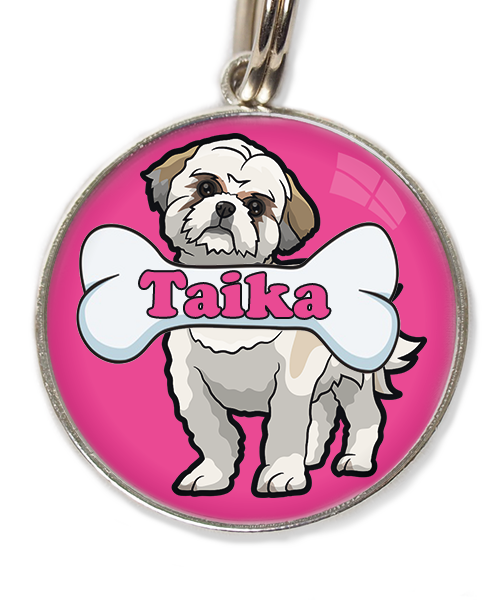 shih-tzu-met-naam-been-huisdierpenning-fushia