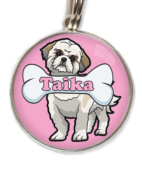 shih-tzu-met-naam-been-huisdierpenning-lichtroos