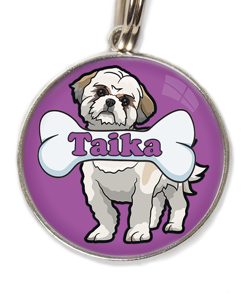 shih-tzu-met-naam-been-huisdierpenning-lilla