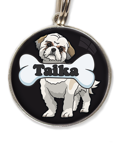 shih-tzu-met-naam-been-huisdierpenning-zwart