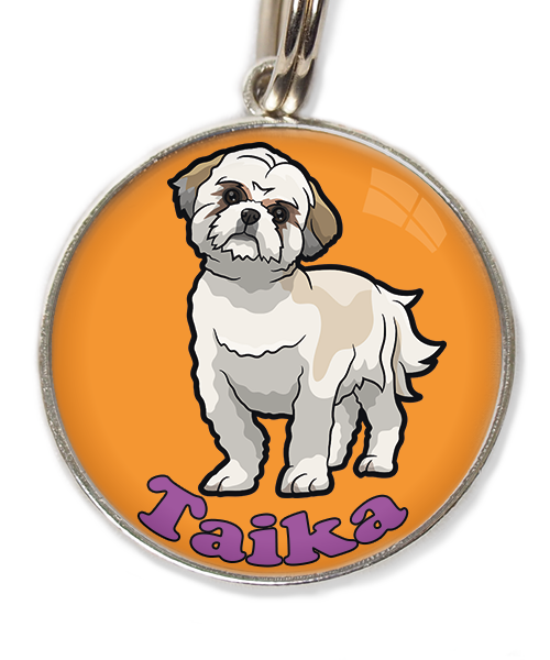 shih-tzu-met-naam-los-huisdierpenning-oranje