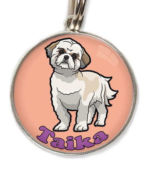 shih-tzu-met-naam-los-huisdierpenning-peach