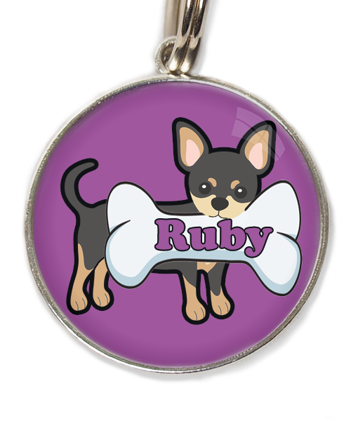 zwarte-chihuahua-2-met-naam-been-huisdierpenning-lilla