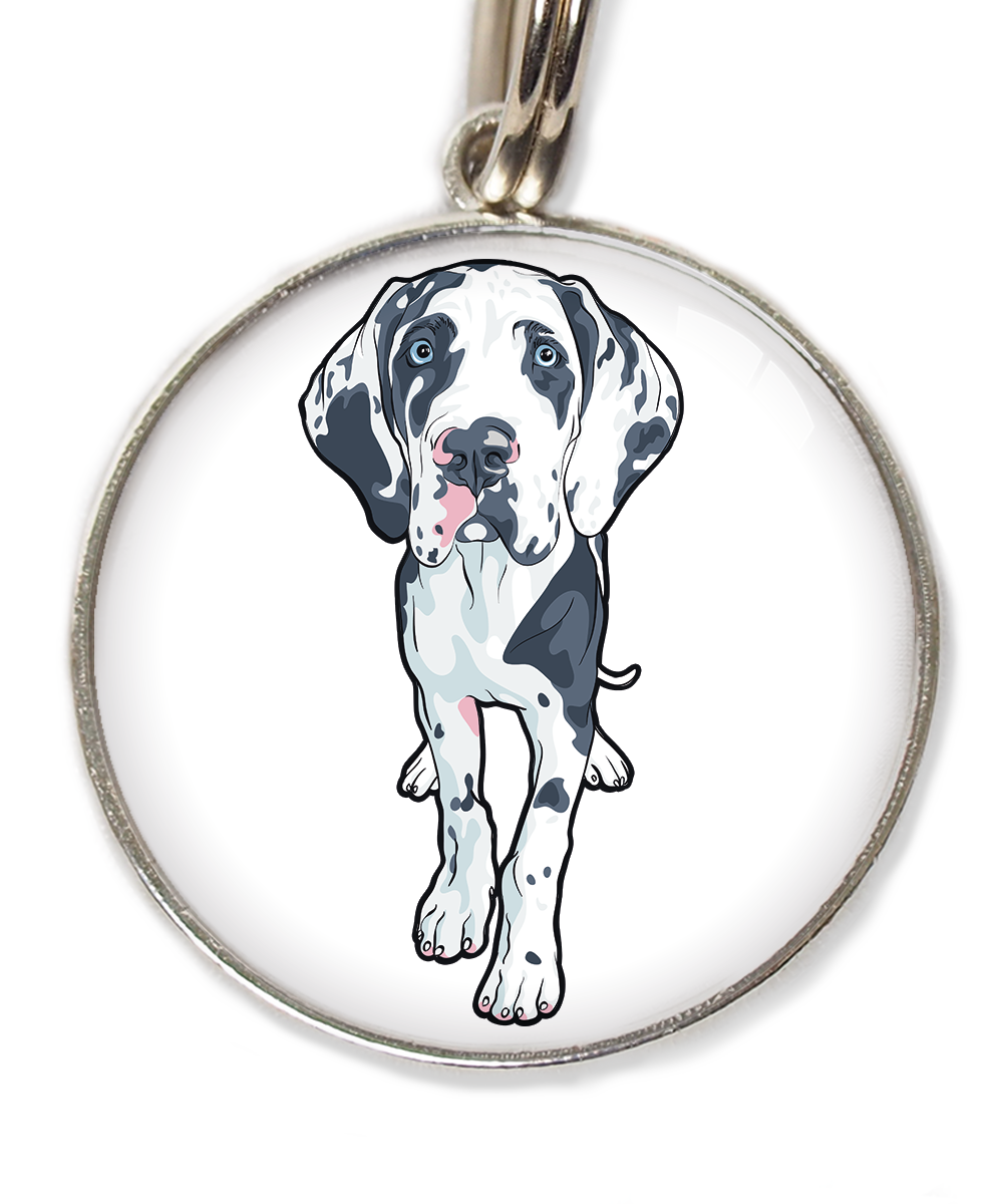 deense-dog-gevlekt-freepik-huisdierpenning-wit