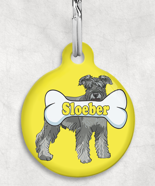 schnauzer-Naam-Been-huisdierpenning-geel-1