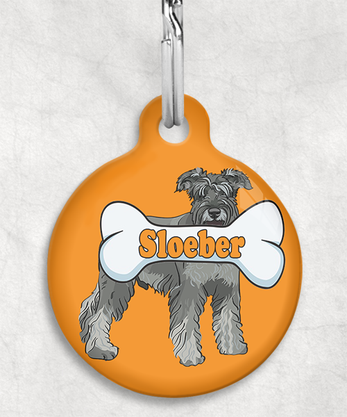 schnauzer-Naam-Been-huisdierpenning-oranje-1
