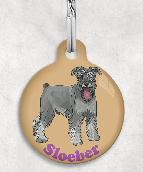 schnauzer-Naam-Los-huisdierpenning-beige