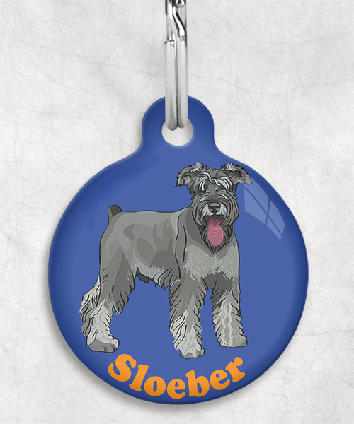schnauzer-Naam-Los-huisdierpenning-blauw