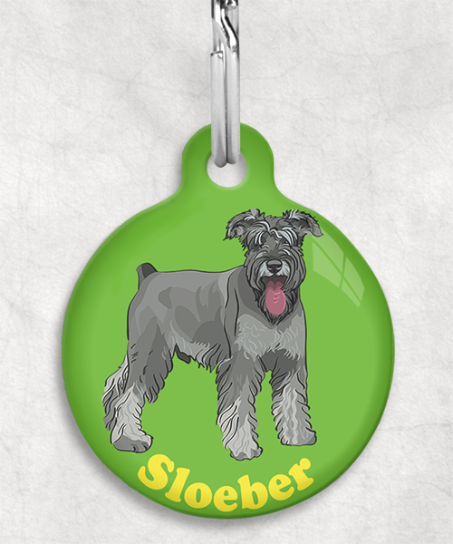 schnauzer-Naam-Los-huisdierpenning-groen