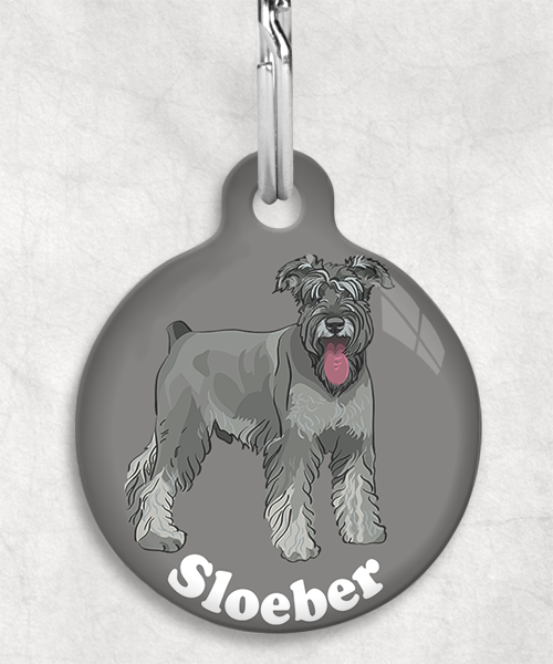 schnauzer-Naam-Los-huisdierpenning-lichtgrijs