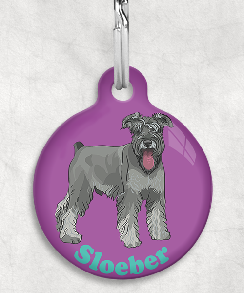 schnauzer-Naam-Los-huisdierpenning-lilla