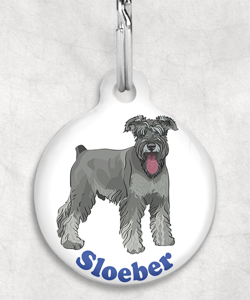 schnauzer-Naam-Los-huisdierpenning-wit