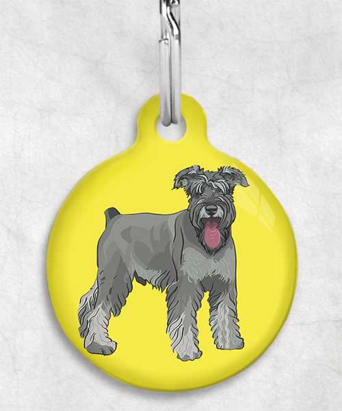 schnauzer-Zonder-Naam-huisdierpenning-geel