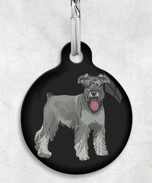 schnauzer-Zonder-Naam-huisdierpenning-zwart