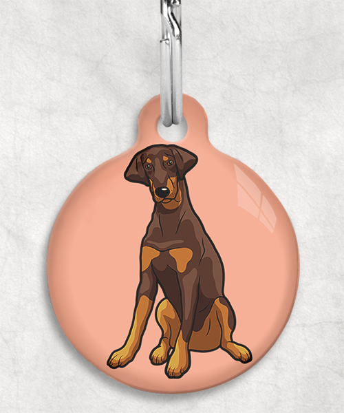 doberman-bruin-Zonder-Naam-huisdierpenning-peach