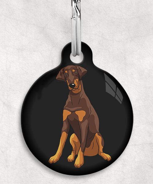 doberman-bruin-Zonder-Naam-huisdierpenning-zwart