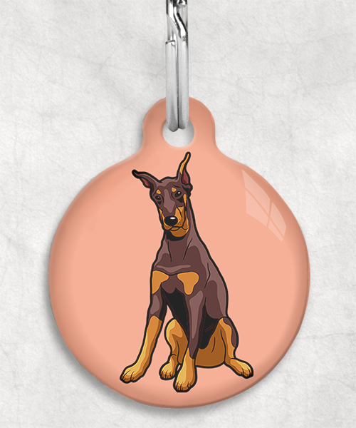 doberman-gecoupeerde-oren-bruin-Zonder-Naam-huisdierpenning-peach