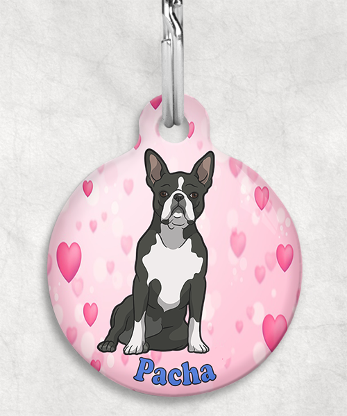 boston-terrier-naam-los-huisdierpenning-hartjes