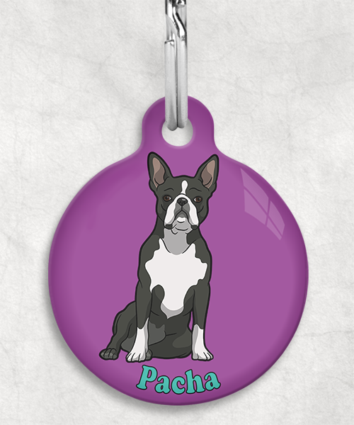 boston-terrier-naam-los-huisdierpenning-lilla