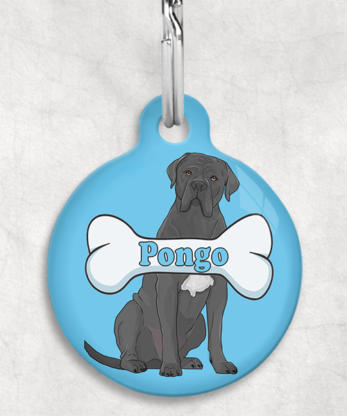 cane-corso-naam-been-huisdierpenning-lichtblauw
