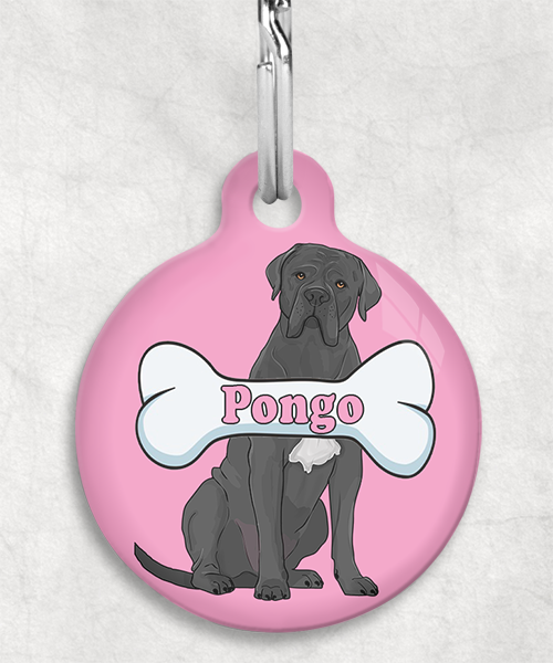 cane-corso-naam-been-huisdierpenning-lichtroze