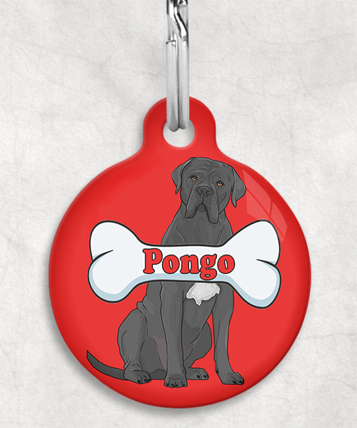 cane-corso-naam-been-huisdierpenning-rood