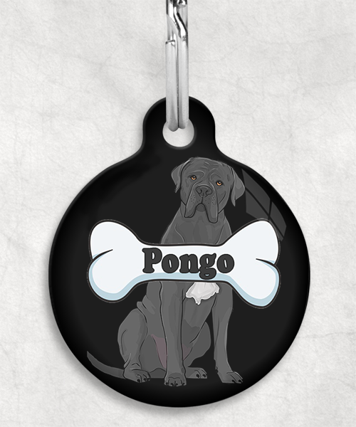 cane-corso-naam-been-huisdierpenning-zwart