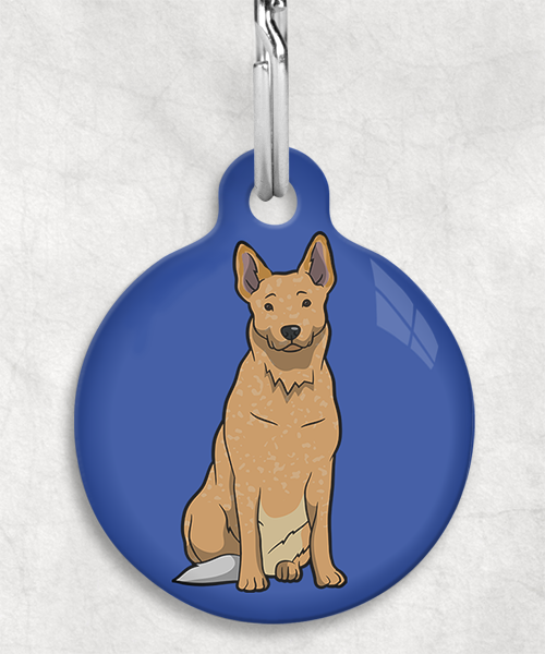 cattle-dog-bruin-zonder-naam-huisdierpenning-blauw