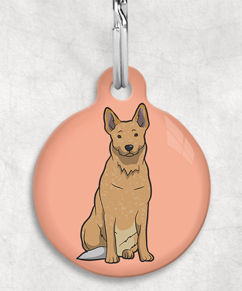 cattle-dog-bruin-zonder-naam-huisdierpenning-peach