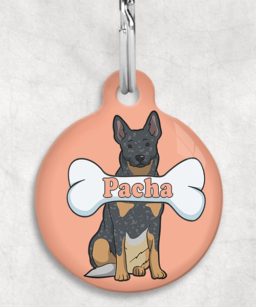 cattle-dog-naam-been-huisdierpenning-peach