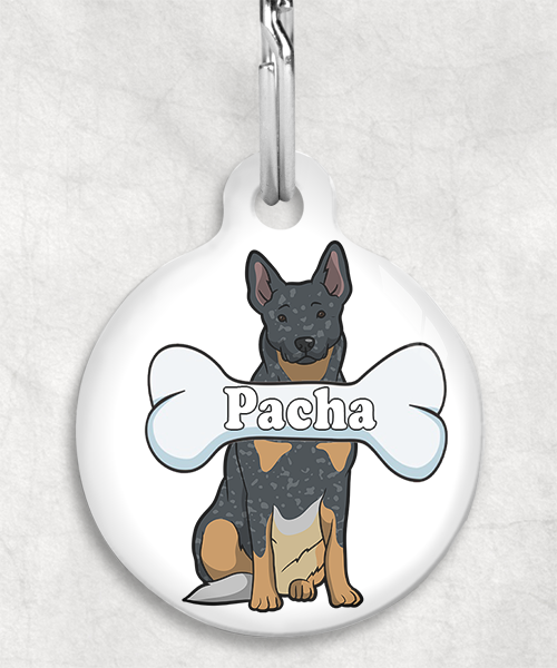 cattle-dog-naam-been-huisdierpenning-wit