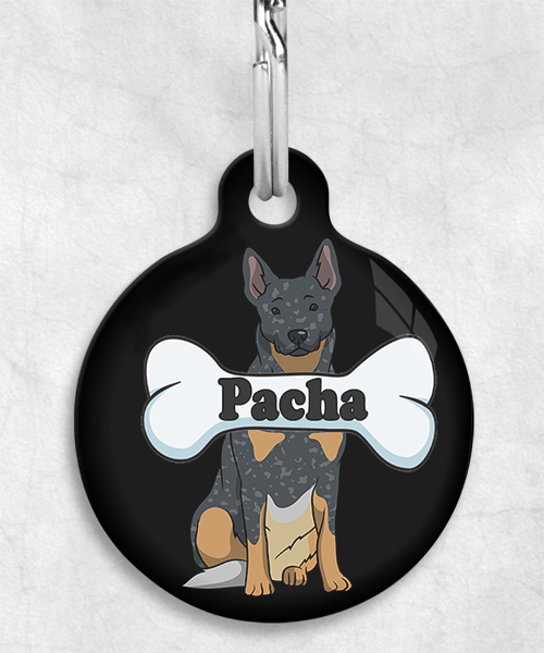 cattle-dog-naam-been-huisdierpenning-zwart