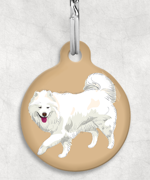 samojeed-zonder-naam-huisdierpenning-beige